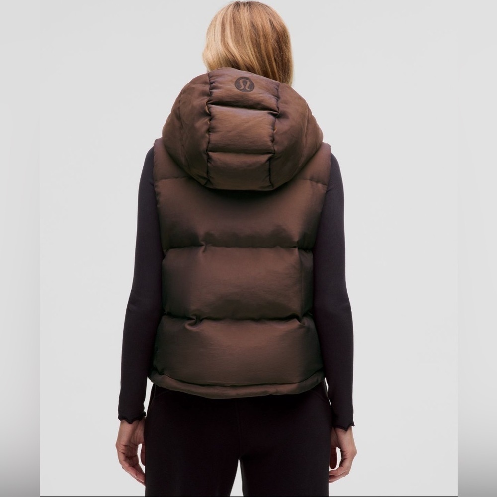 Lululemon Wunder Puff Cropped Vest Iridescent Espresso Size 2 - Picture 3 of 9
